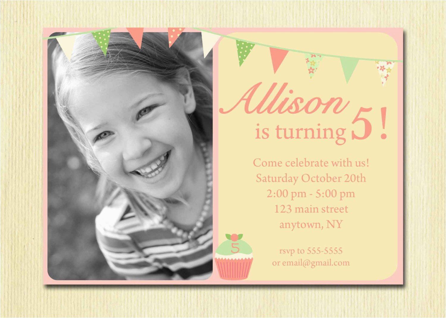 5 year old birthday party invitations