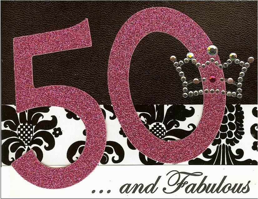 50 and fabulous birthday card
