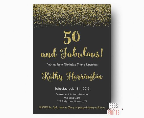 50th birthday invitation for women 50th birthday invite
