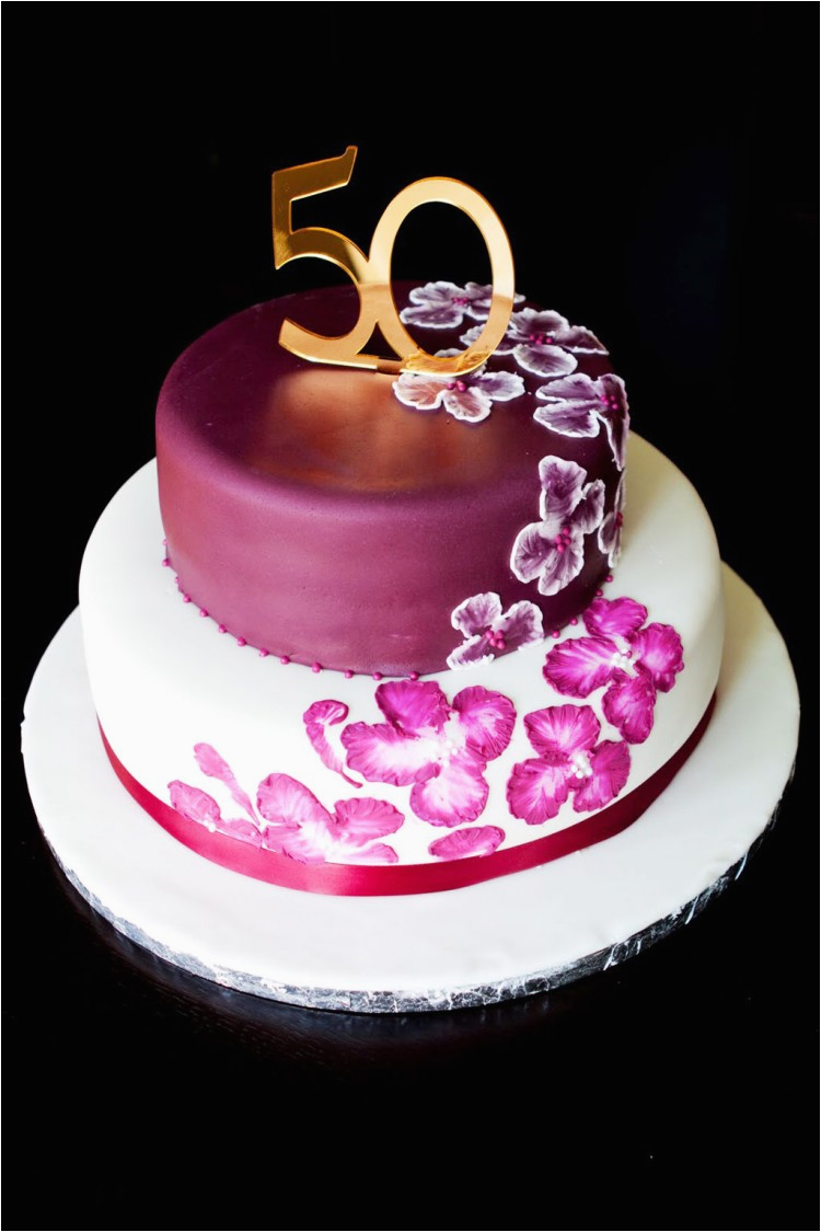elegant 50th birthday cake ideas
