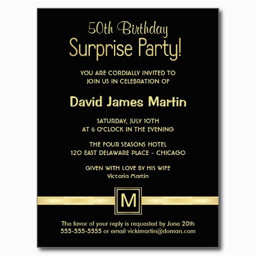 surprise 50th birthday party invitations wording