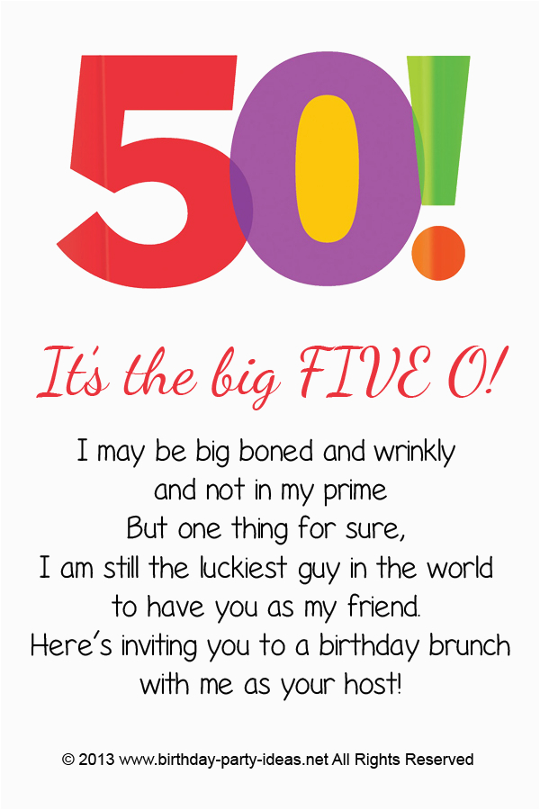 50th birthday party invitations ideas