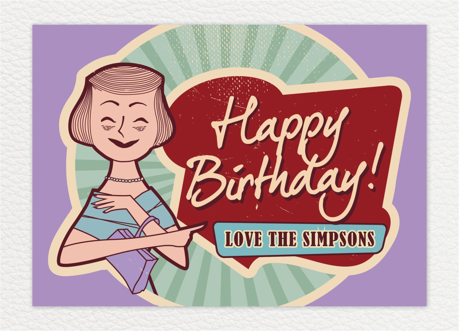 classic 1950s birthday card say happy birthday in retro style