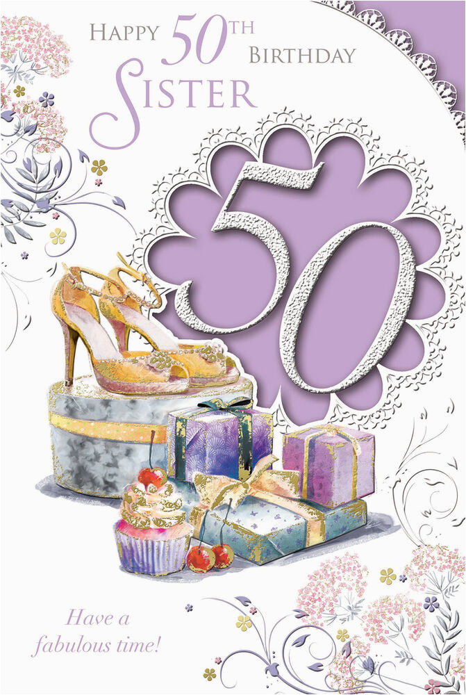 xpress yourself sister 50 today 50th birthday card