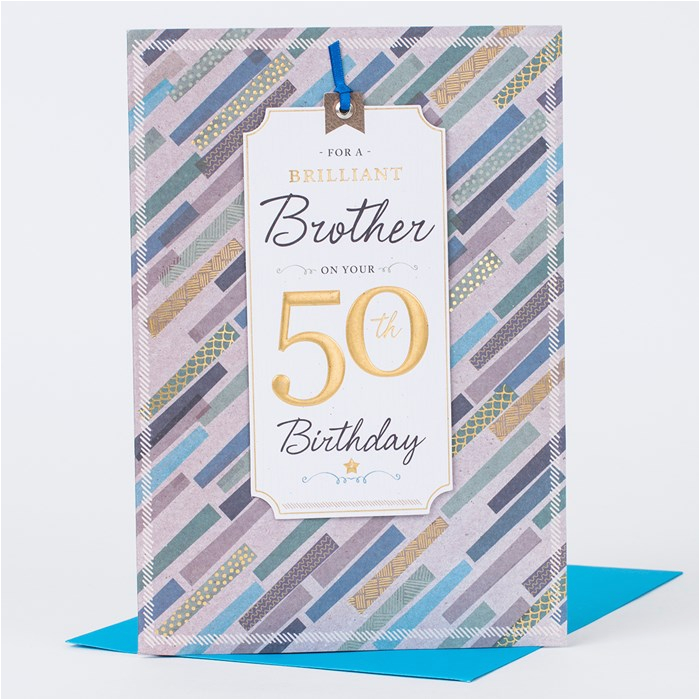 50th birthday card brilliant brother only 1 49