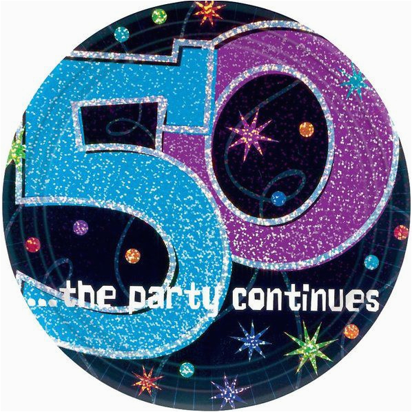 the party continues 50th birthday 9 dinner plates 8 pack