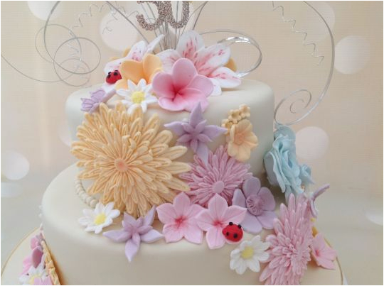 flower bomb 50th birthday cake cake by yvonne beesley