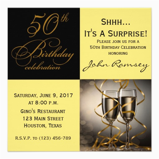 surprise 50th birthday party invitations wording
