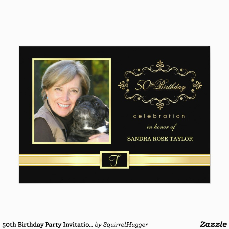 50th birthday party invitations with photo zazzle