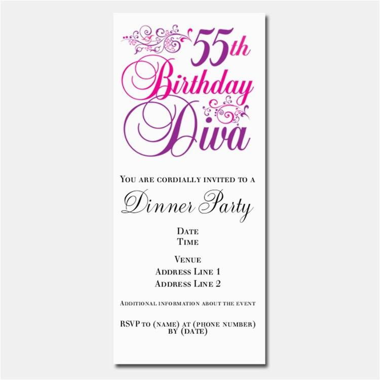 happy 55th birthday invitations for happy 55th birthday