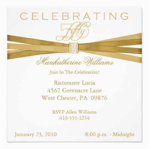 elegant 50th fiftieth birthday party invitations 5 25