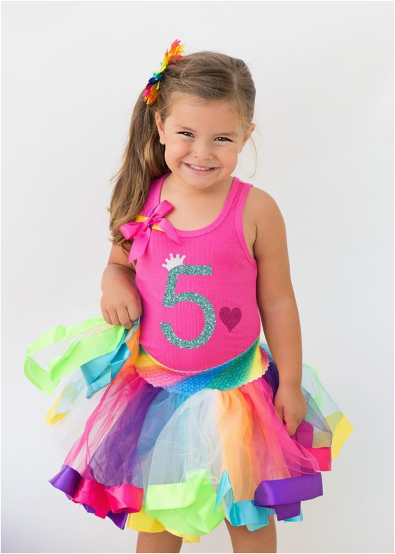 rainbow birthday 5th birthday party girls birthday shirt 5