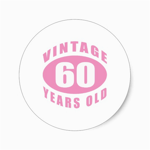 60th birthday gifts for her sticker zazzle