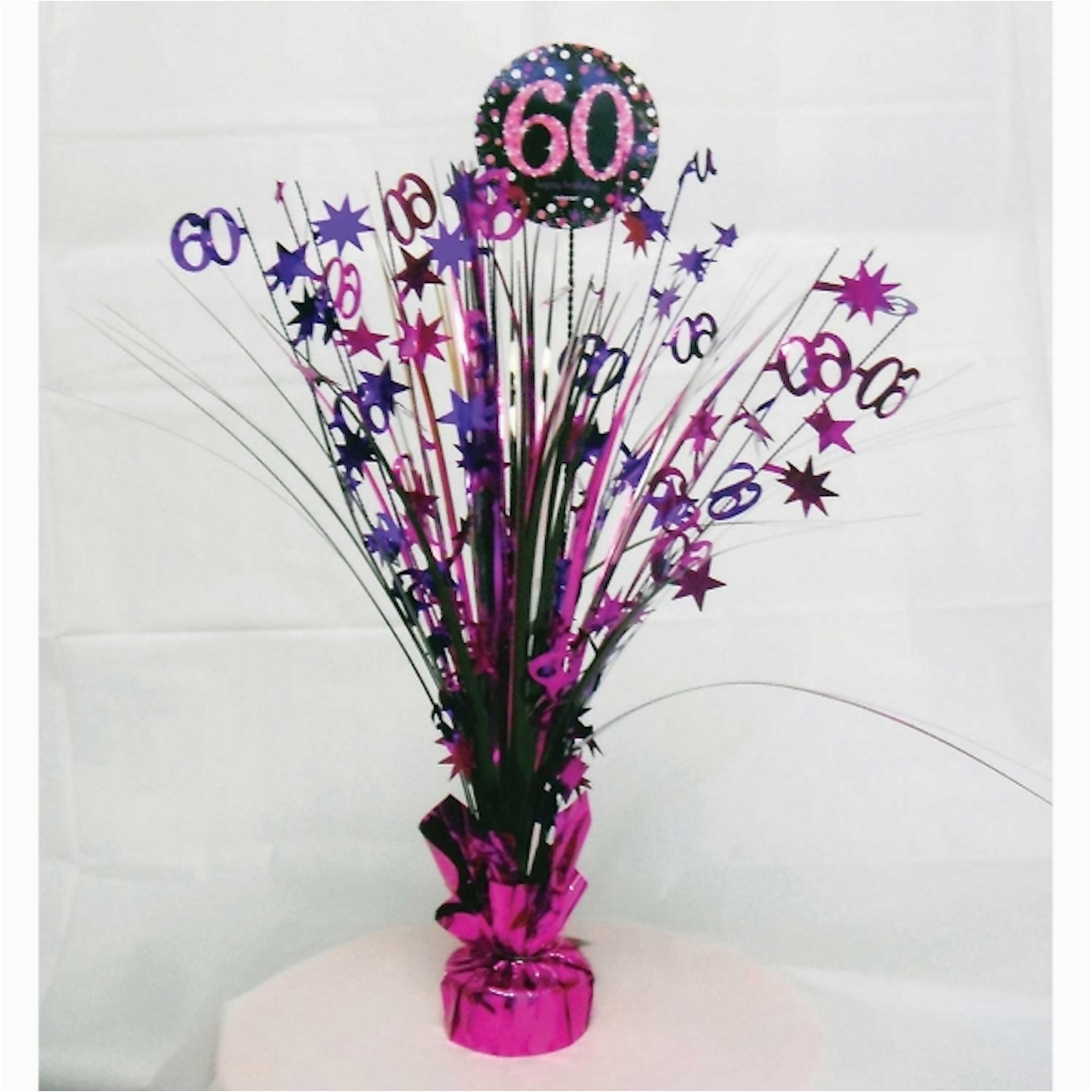 60 Birthday Table Decorations 60th Birthday Spray Centrepiece Table Decoration Black BirthdayBuzz