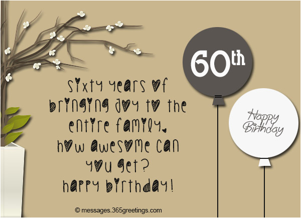 60th Birthday Card Verses 60th Birthday Wishes Quotes and Messages ...