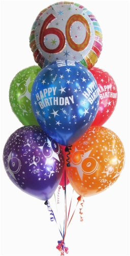 60th Birthday Flowers and Balloons 60th Birthday Balloons 60th Birthday Helium Balloons