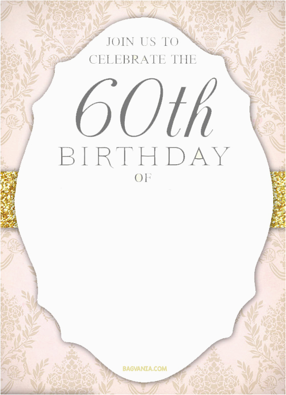 free printable 60th birthday invitation templates free
