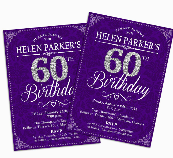 60th birthday invitation