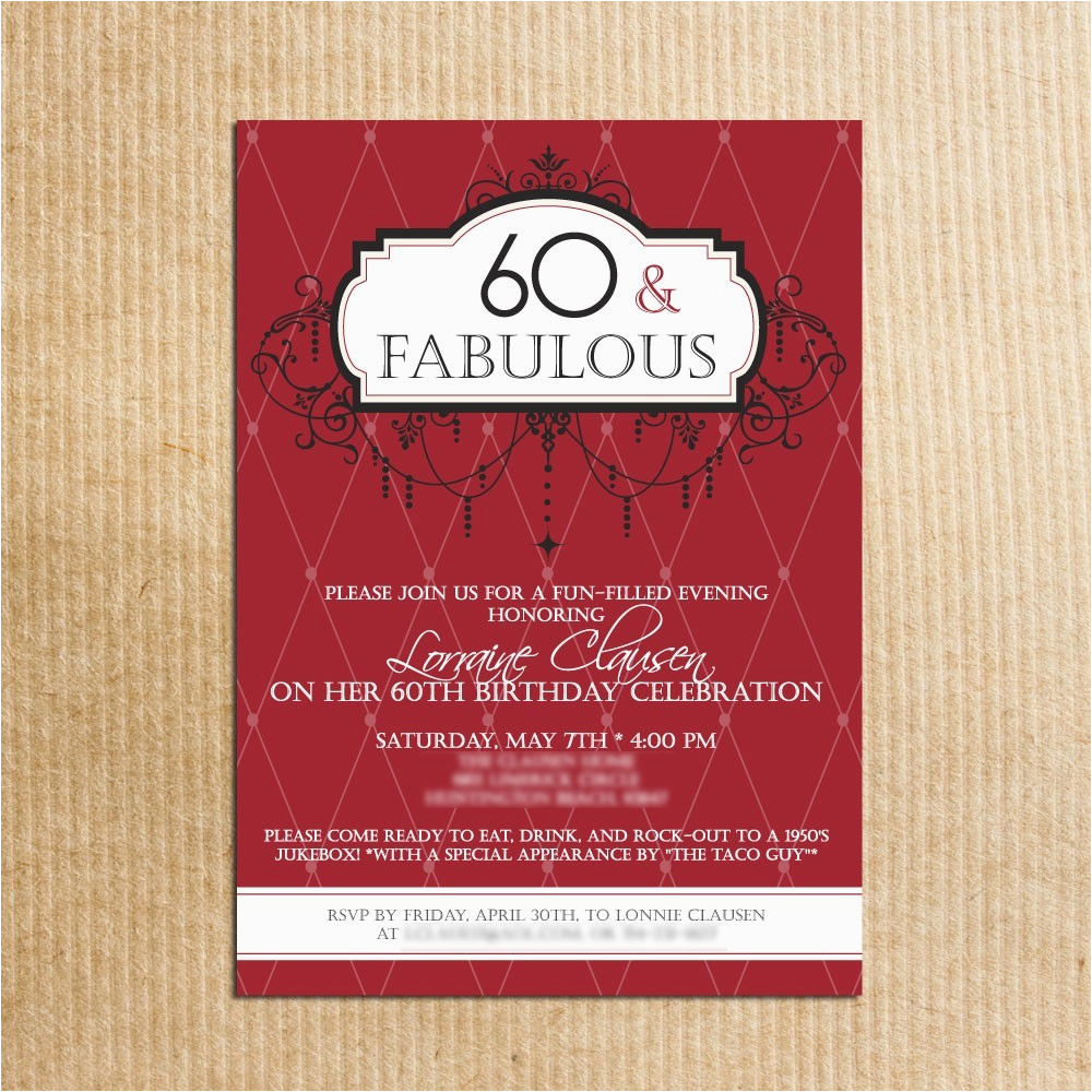 60th birthday invitations template uk