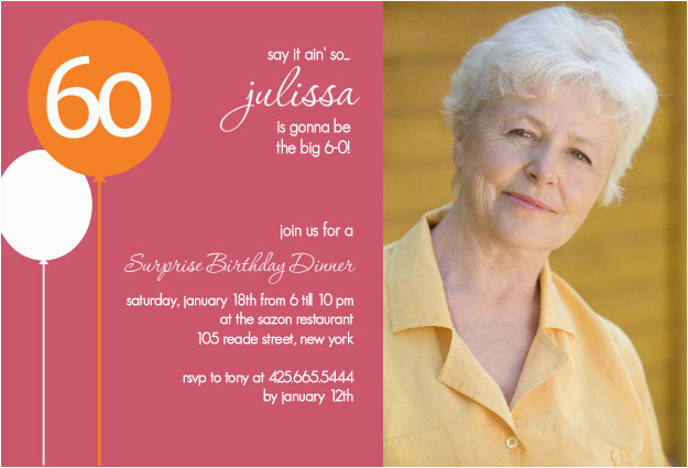 60th birthday party invitations ideas