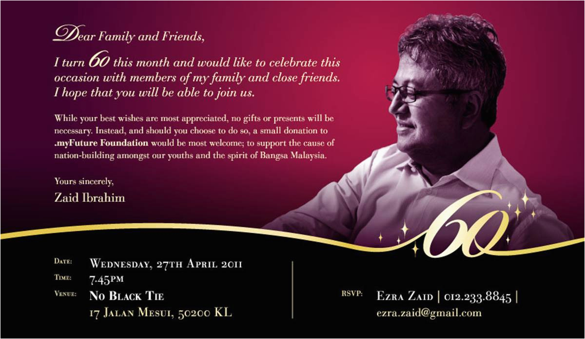 wording for 60th birthday invitation