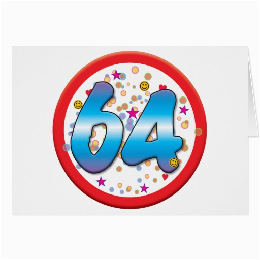 64th birthday cards 64th birthday card templates postage