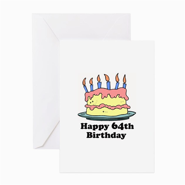 happy 64th birthday greeting card by screamscreens