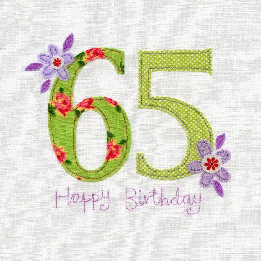 hand finished 65th birthday card karenza paperie