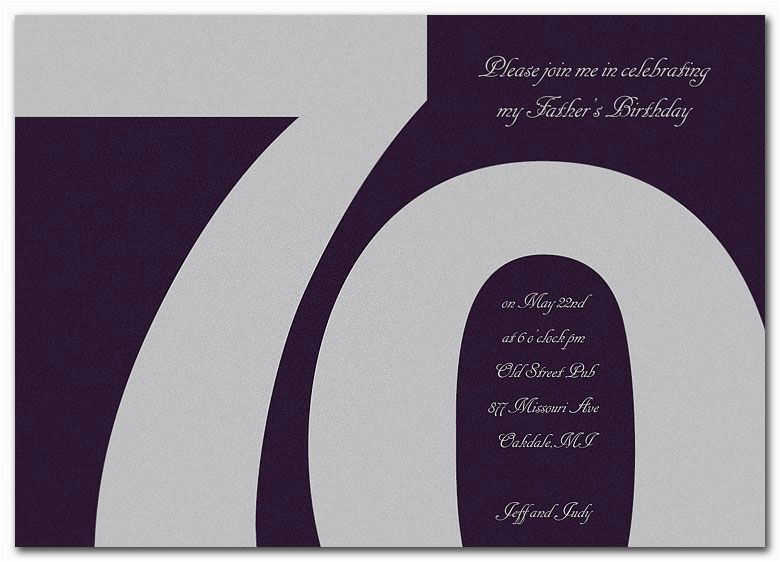 70th birthday invitations