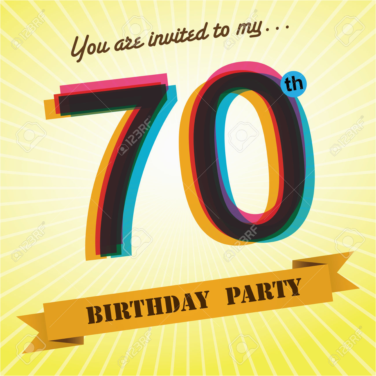 70th birthday invitations free templates