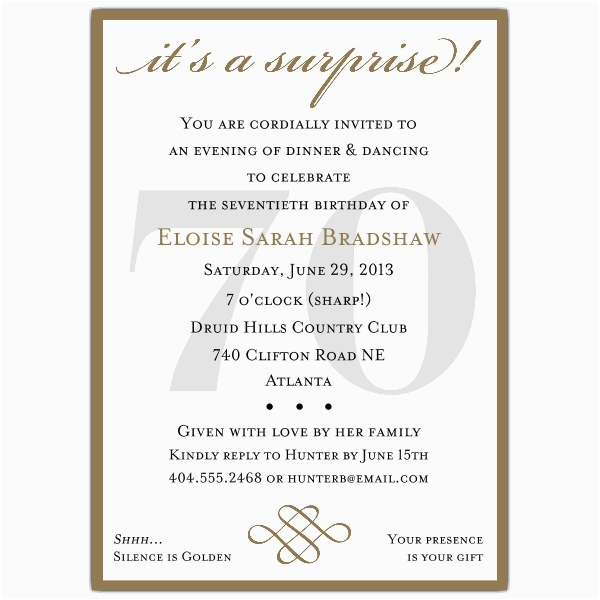 classic 70th birthday red surprise invitations p 607 57 70s