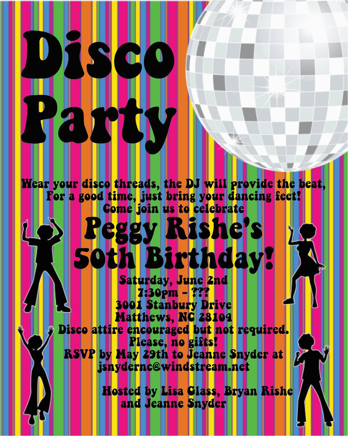 disco party invitations 70s disco dance