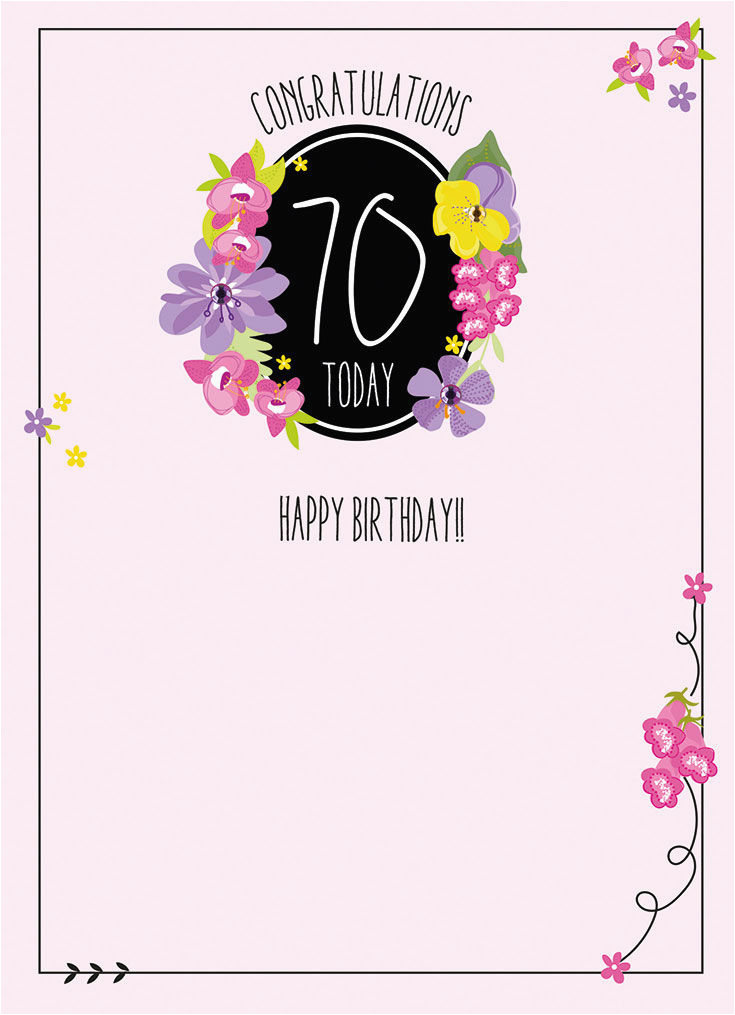 congratulations 70 today birthday card karenza paperie