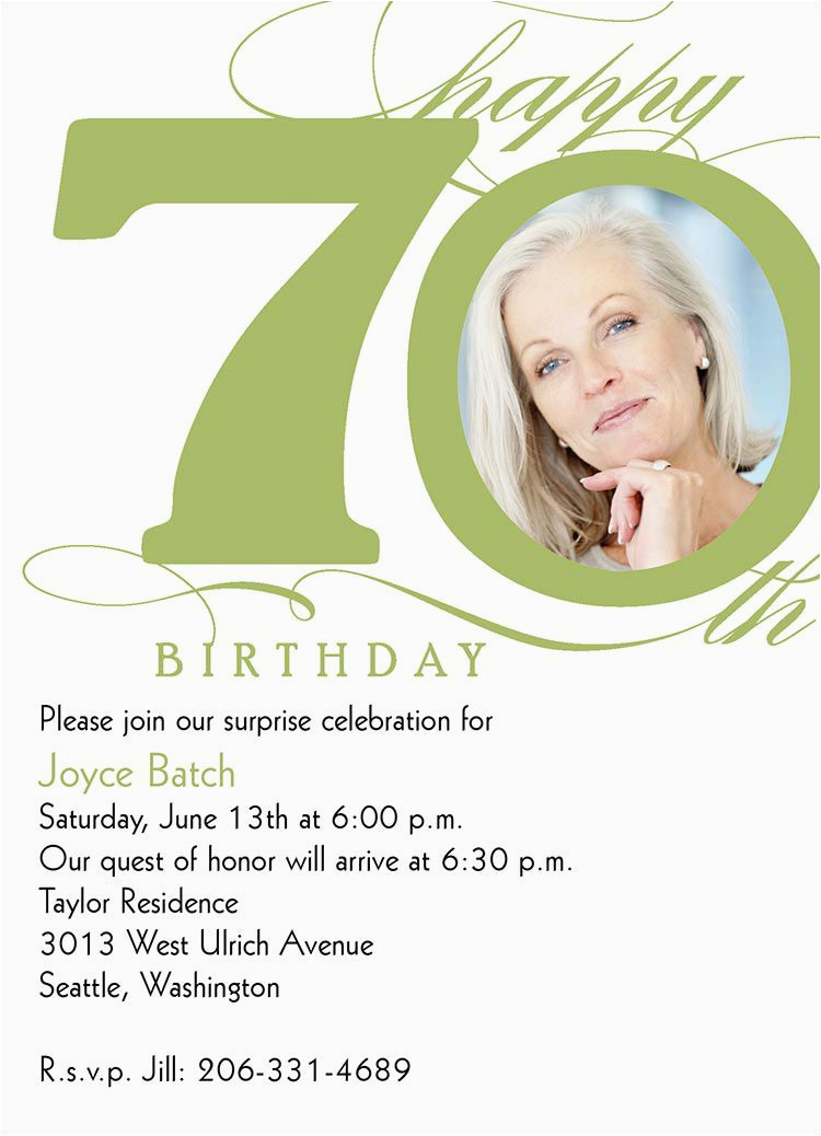 70th birthday invitations