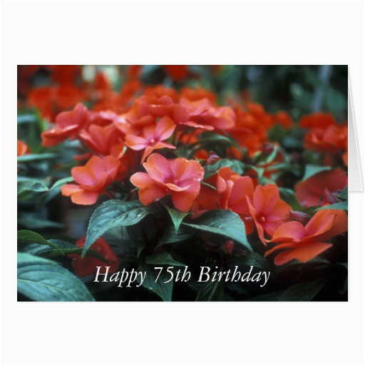 happy 75th birthday flower card zazzle