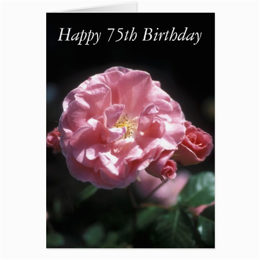 happy 75th birthday flower card zazzle