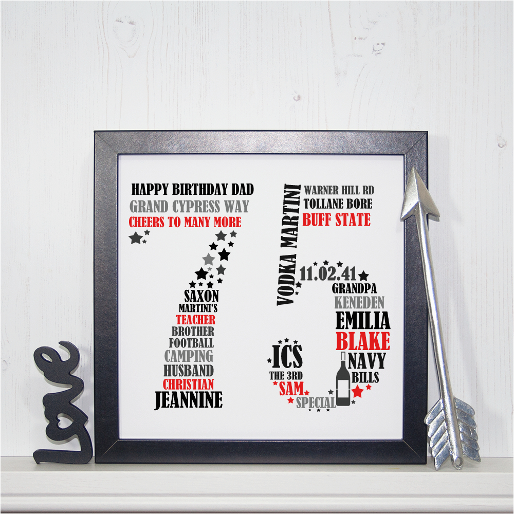 75th birthday gifts personalised 75th birthday gift