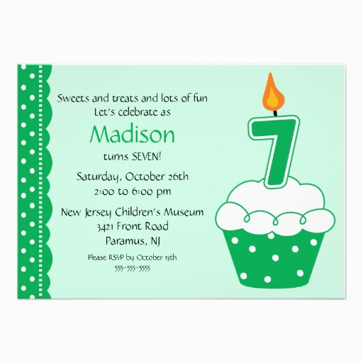 7th birthday invitation layout