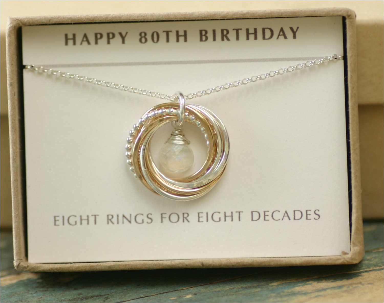 80th birthday gift mom moonstone necklace by ilovehoneywillow