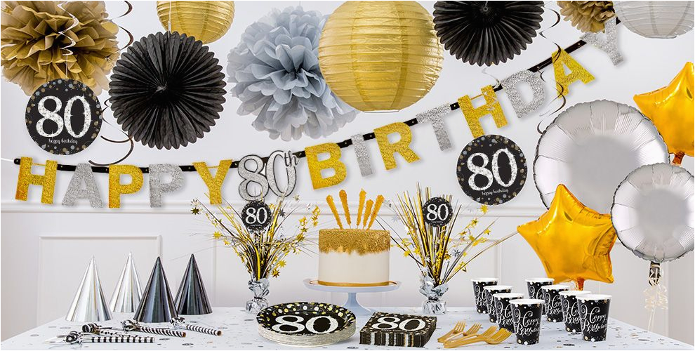 sparkling celebration 80th birthday party supplies