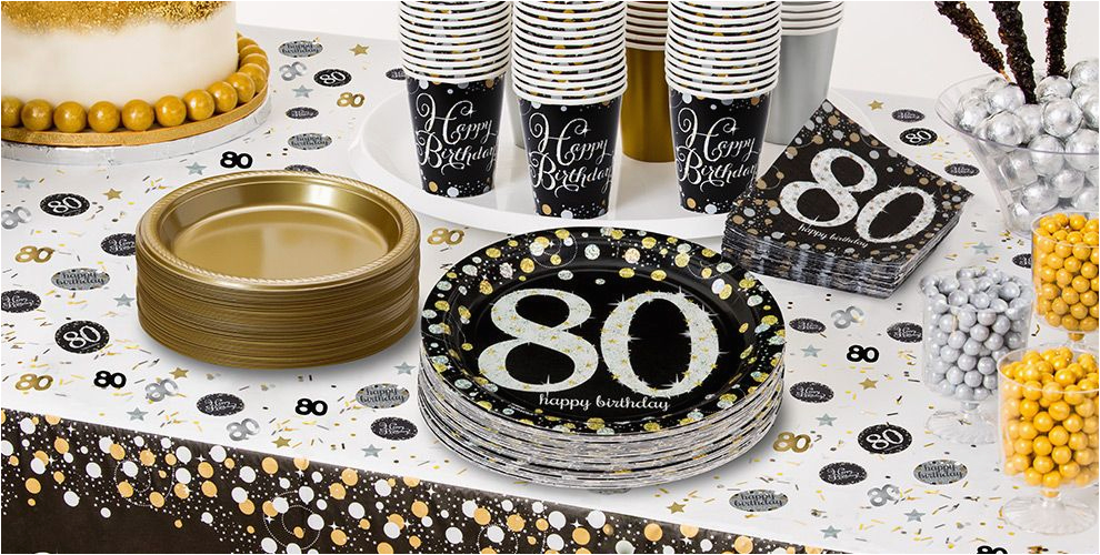 sparkling celebration 80th birthday party supplies