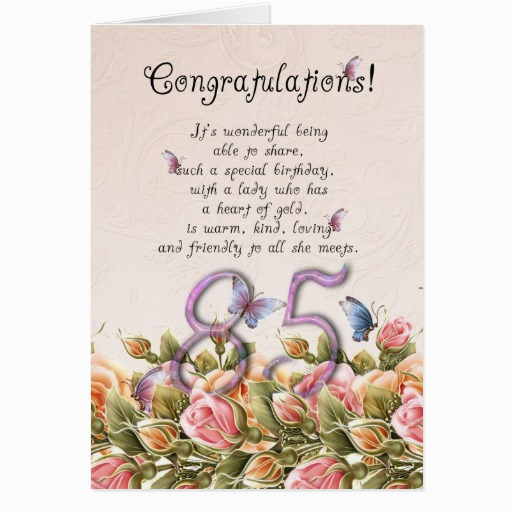 85th birthday card with butterflies and roses co 137569560417263715