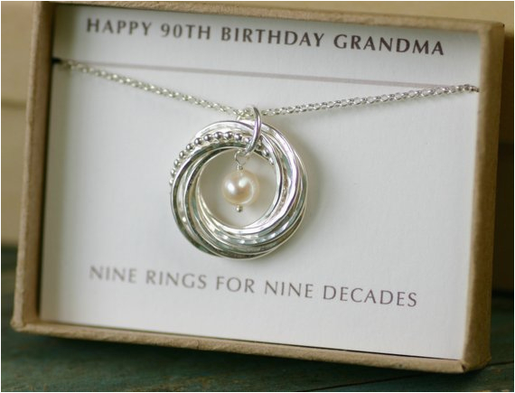 90th birthday gift for mother 9th anniversary necklace