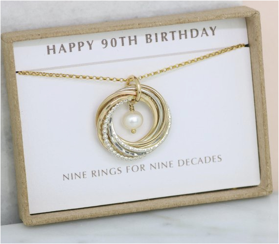 90th birthday gift for grandmother necklace gift for mom