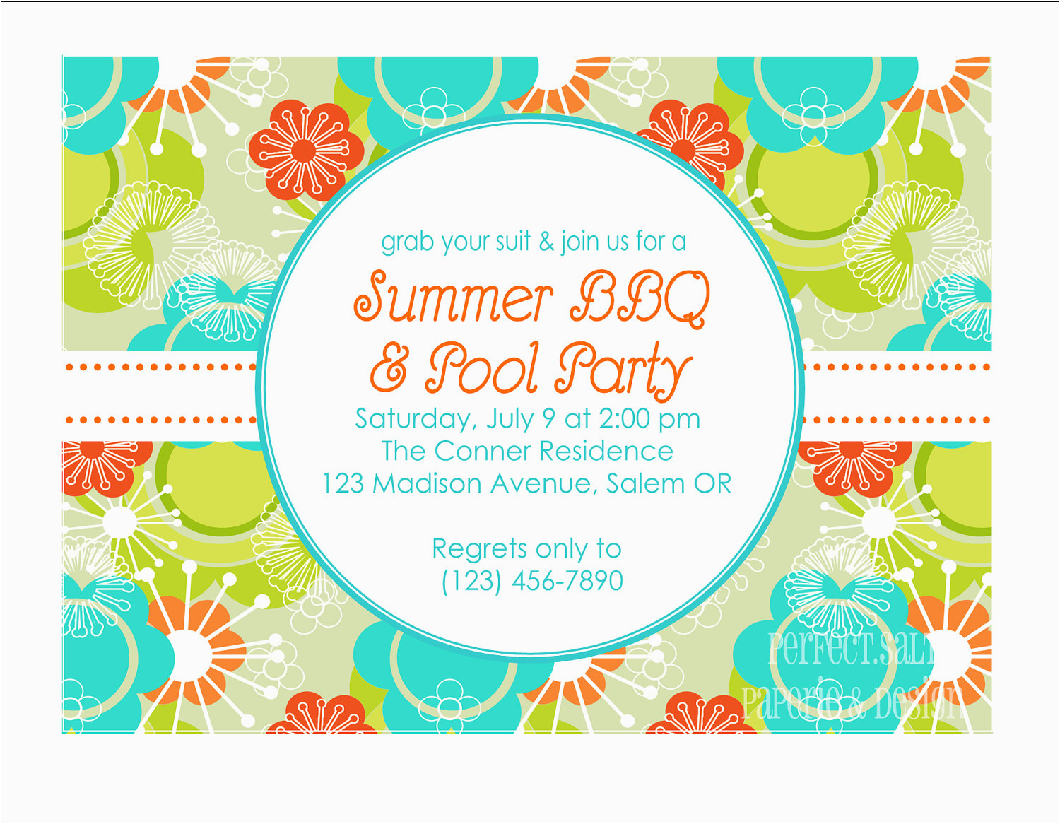 free printable pool party invitation templates
