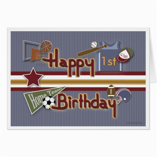 age specific all sports birthday card template zazzle co nz