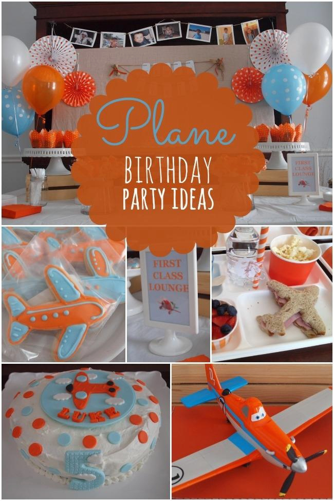 boys plane themed birthday party