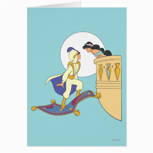 aladdin and jasmine card zazzle