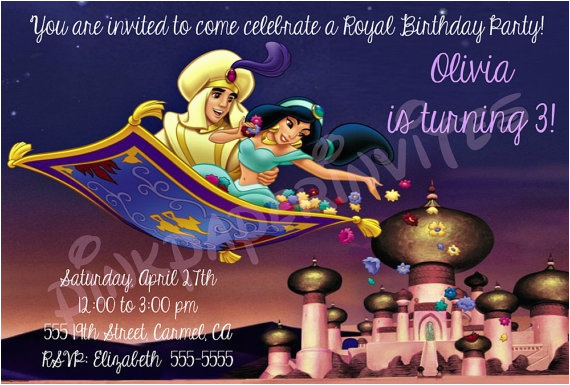 aladdin birthday party invitation ideas bagvania free