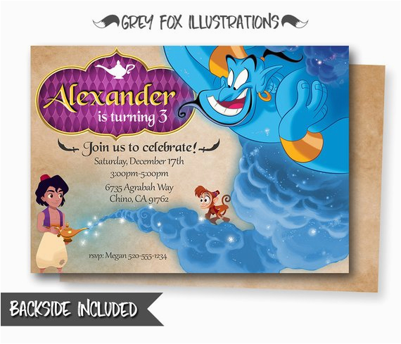 aladdin invitation aladdin birthday invitation aladdin